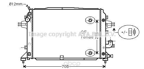 фото Радиатор охлаждения двигателя ava ola2460