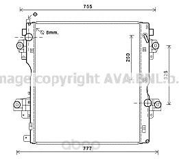 фото Радиатор охлаждения двигателя ava to2604