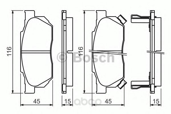 

Тормозные колодки Bosch передние 986490440