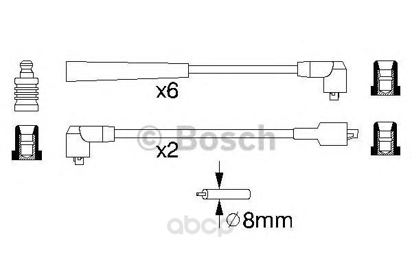 

Комплект высоковольтных проводов BOSCH 0986356858