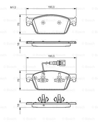 

Тормозные колодки Bosch дисковые 986494553