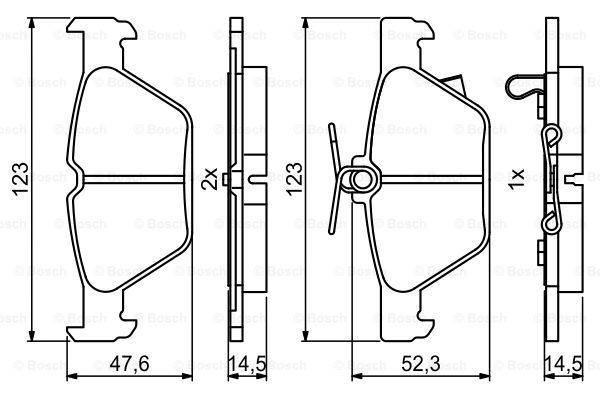 

Тормозные колодки Bosch дисковые 986494836