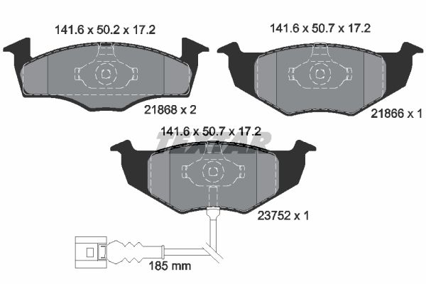 фото Комплект тормозных дисковых колодок textar 2186801