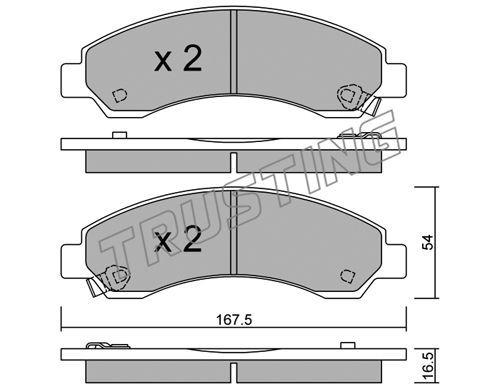 фото Комплект тормозных дисковых колодок trusting 905.0