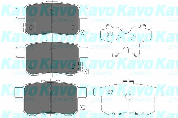 фото Комплект тормозных дисковых колодок kavo parts kbp-2044