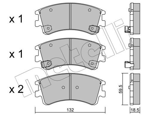 фото Комплект тормозных дисковых колодок metelli 22-0476-0