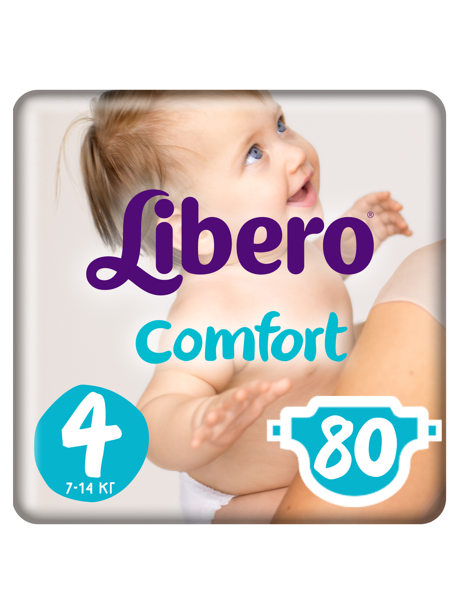 

Подгузники Libero Comfort Size 4 (7-14кг), 80 шт., Comfort