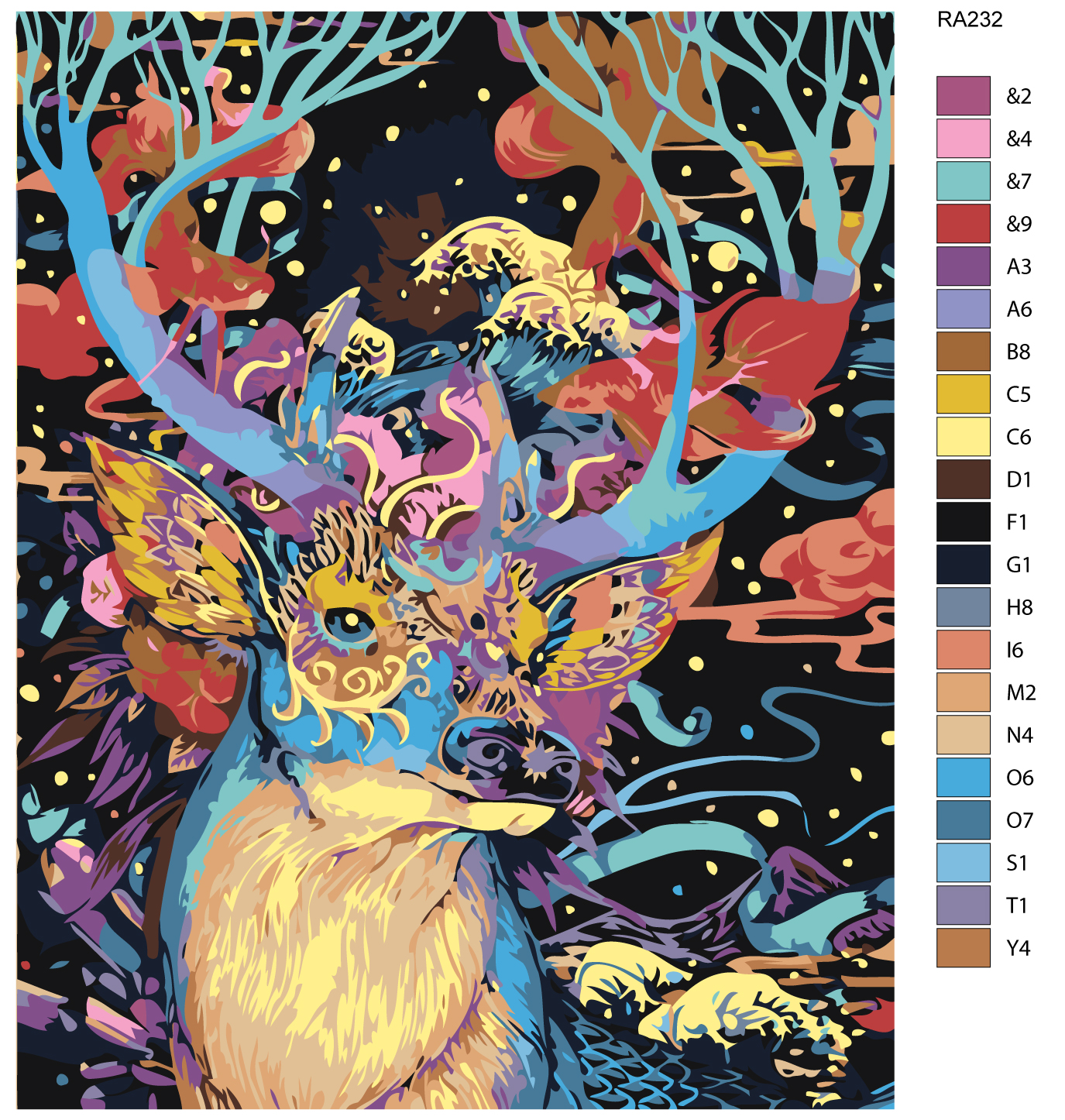 

Картина по номерам, 40 x 50, RA232, RA232