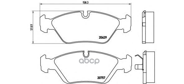 

Комплект тормозных колодок brembo P06008