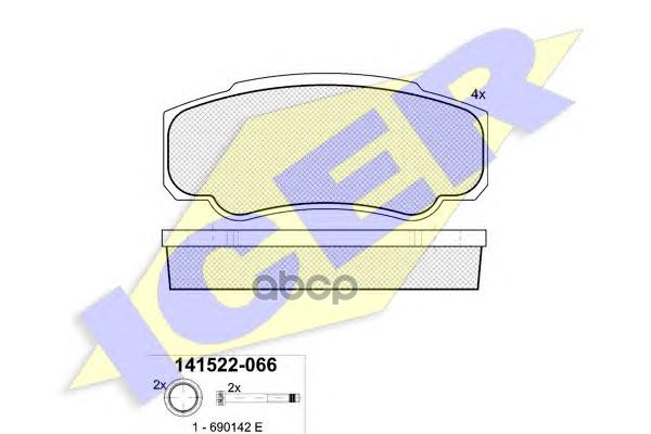 

Комплект тормозных колодок ICER 141524