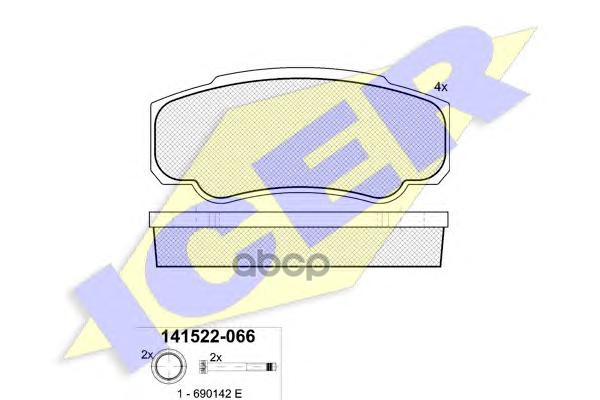 Комплект тормозных колодок ICER 141524