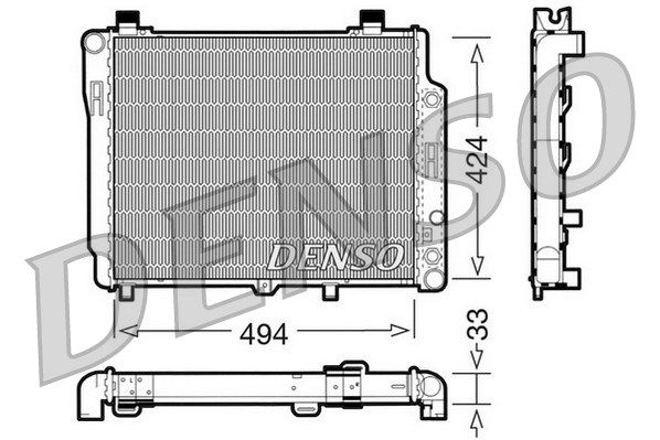 фото Радиатор охлаждения двигателя denso drm17075