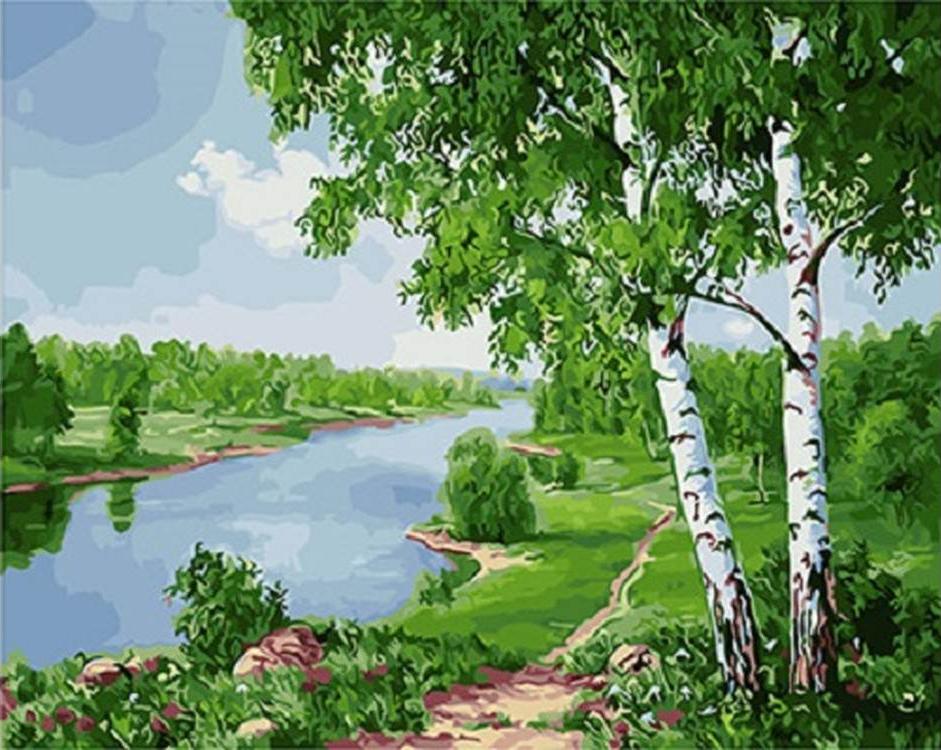 

Картина по номерам Paintboy Родные берёзки, 40x50 см, Родные берёзки