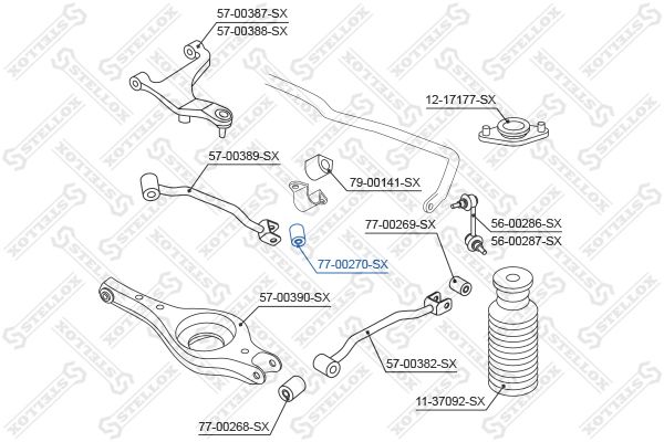 фото Рычаг независимой подвески колеса stellox 77-00270-sx