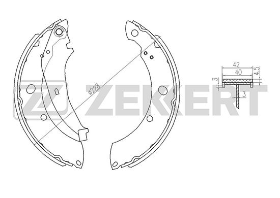 

Комплект тормозных колодок ZEKKERT BK-4125