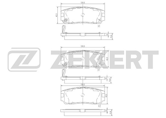 

Тормозные колодки ZEKKERT дисковые BS-1853