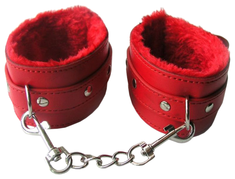 Оковы Bior toys на цепочке с карабинами красный