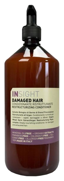 Кондиционер Insight Damaged Restructurizing Condotioner для поврежденных волос, 900 мл кондиционер для волос hempz original herbal conditioner for damaged