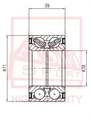 фото Подшипник asva dac38710039