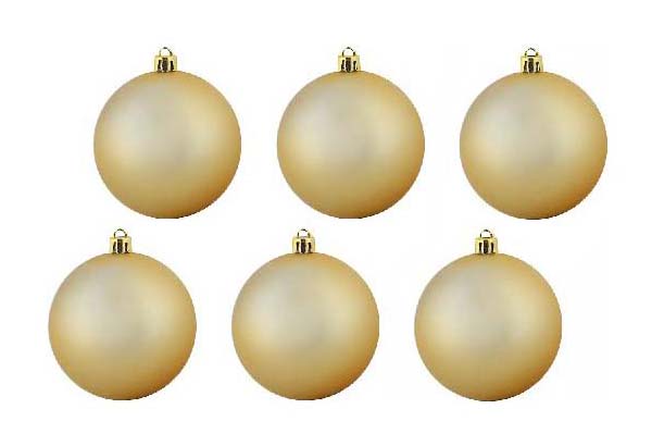 фото Набор шаров на ель snowmen золотистые шары ек0064 6 см 6 шт.