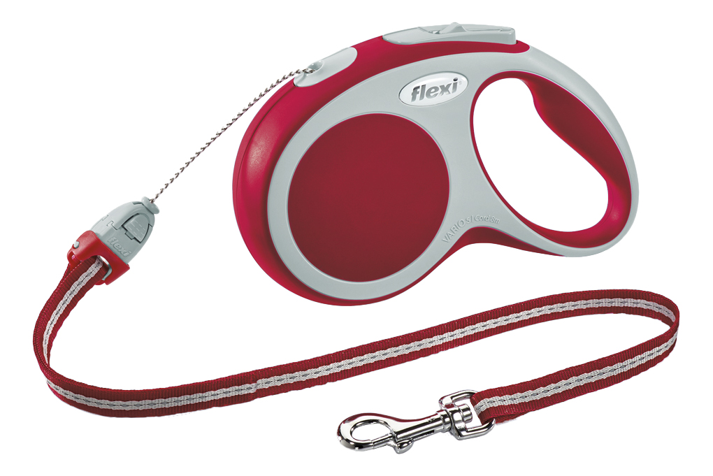 

Рулетка-поводок FLEXI Vario LONG S до 12кг трос, 8м, красная, Vario LONG