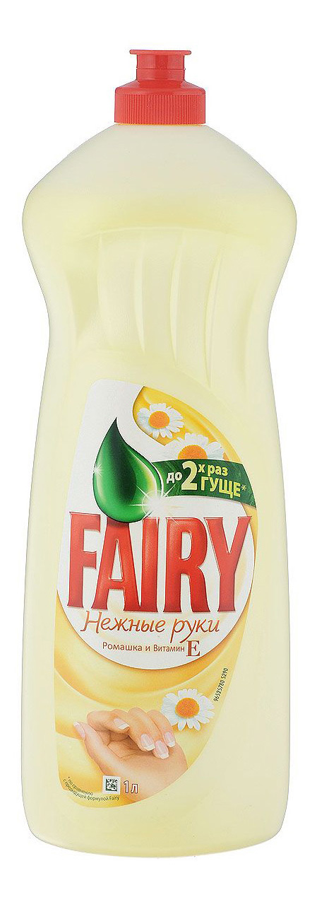 

Средство для мытья посуды Fairy ромашка и витамин Е 1 л