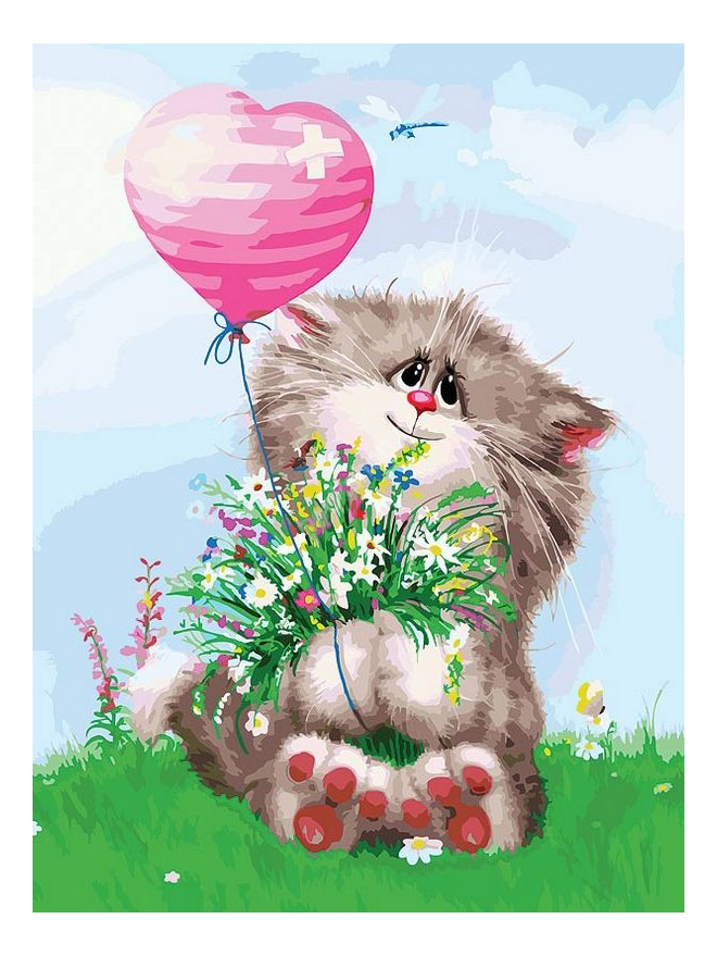 Открытки с рождением котят. Котик с букетом. Котик с букетом цветов. Котенок с букетом цветов.