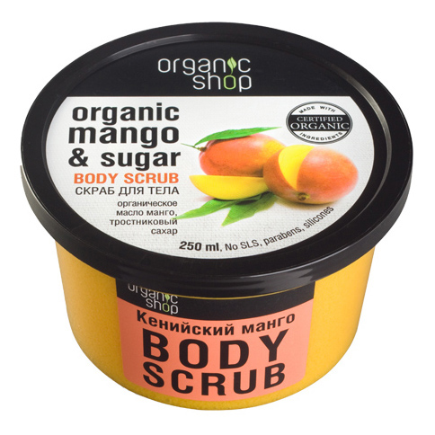 фото Скраб для тела "кенийский манго ", 250 мл organic shop