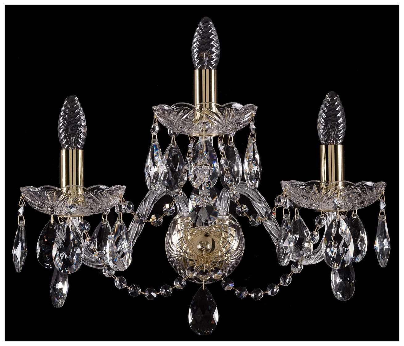 

Бра Bohemia Ivele Crystal 1400/3/165/XL/G E14, 1400/3/165/XL/G