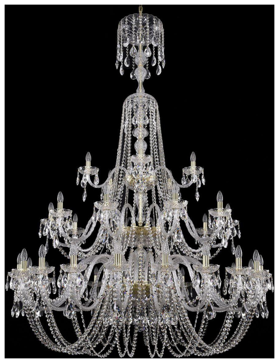 фото Люстра подвесная bohemia ivele crystal 1402/20+10+5/530/xl-206/3d/g