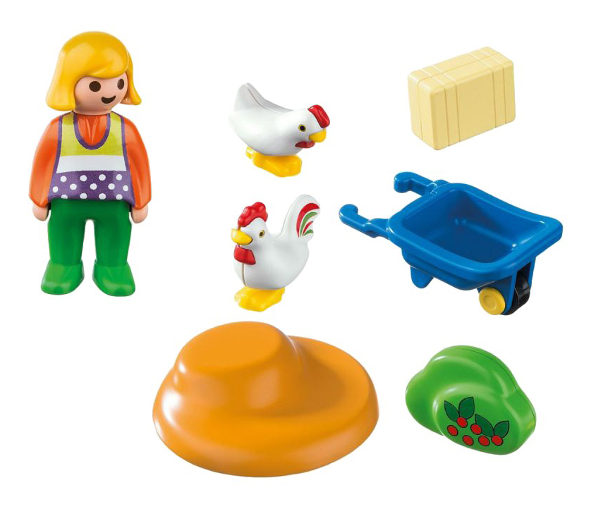 

Игровой набор PLAYMOBIL 1.2.3.: Жена фермера с курочками, 1.2.3.: Жена фермера с курочками