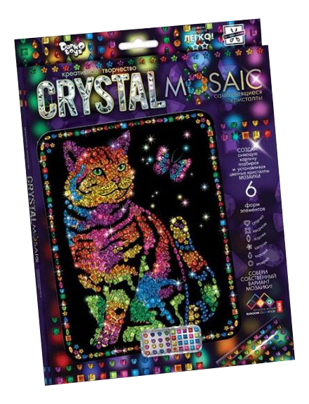 Купить Мозаика Danko Toys Crystal Mosaic - Кот с бабочкой CRM-01-03,
