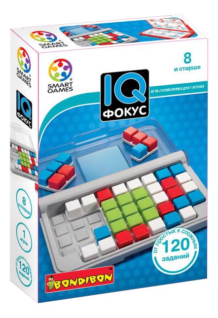 Логическая игра Bondibon Smart Games - IQ-фокус, 120 заданий ВВ2184 прощальный фокус