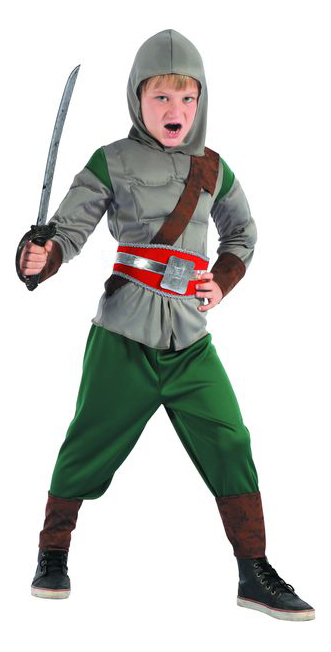 фото Карнавальный костюм snowmen рыцарь, цв. зеленый; серый р.110