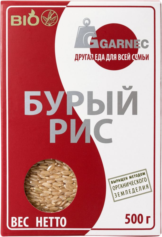 

Рис бурый Garnec bio 500 г