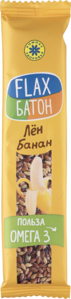 Флакс батон Компас здоровья лен-банан 30 г