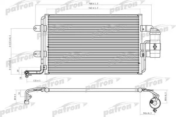 фото Радиатор кондиционера автомобильный patron prs1069