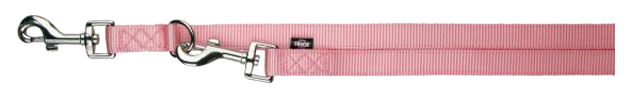 фото Поводок-перестежка для собак trixie premium s, розовый, из двухслойного нейлона, 15мм х 2м