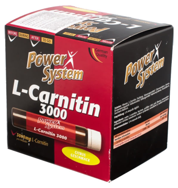 

Power System L-Carnitine 3600, 20 ампул по 25 мл, Citrus, L-Carnitine 3600