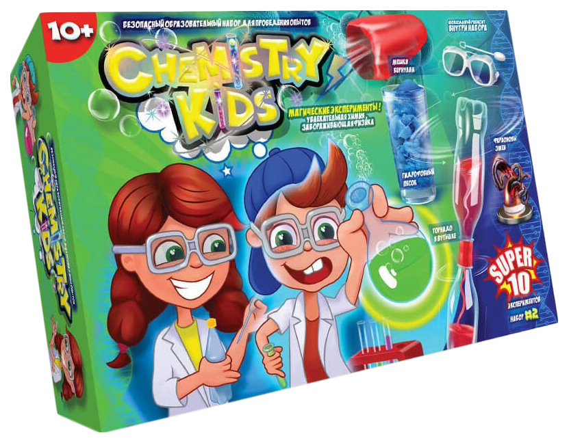 фото Набор для исследования danko toys chemistry kids 10 магических экспериментов