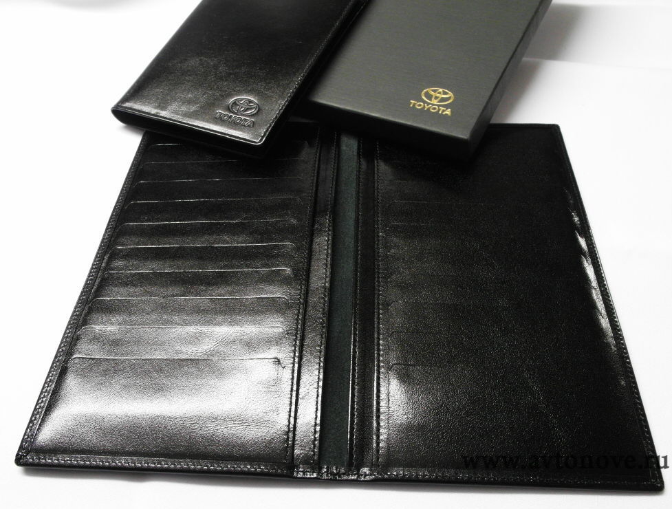 

Обложка для документов и паспорта Toyota Leather Case, Black, артикул OT1100325T