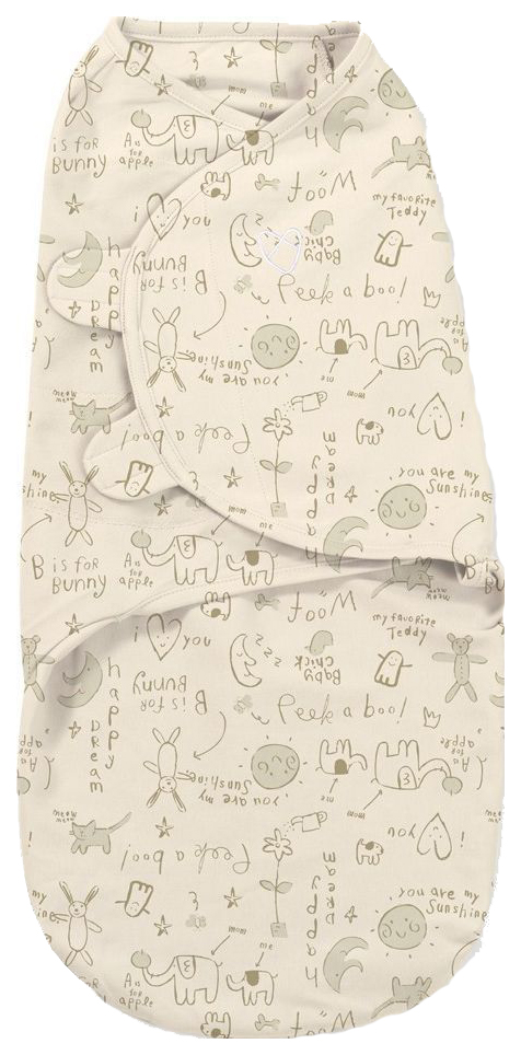 

Конверт для пеленания на липучке SwaddleMe Summer Infant Organic Кремовый с кроликами, SwaddleMe Organic