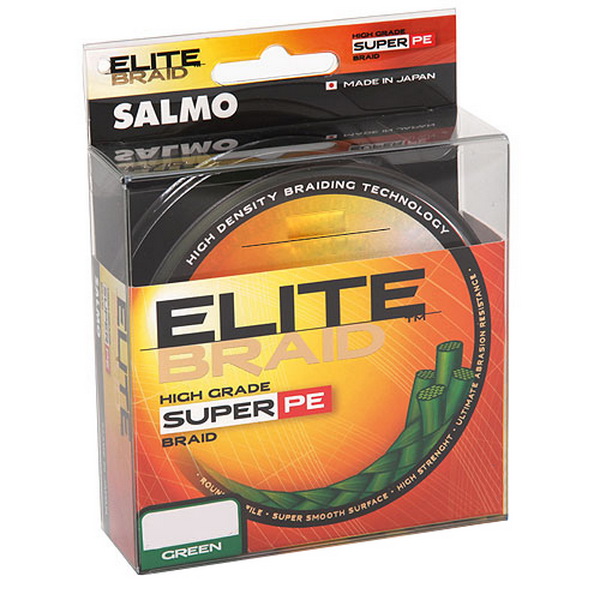 Леска плетеная Salmo Elite Braid 0,4 мм, 125 м, 36,2 кг, green