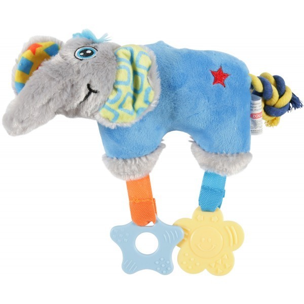 фото Мягкая игрушка для собак zolux слон, голубой, 20 см