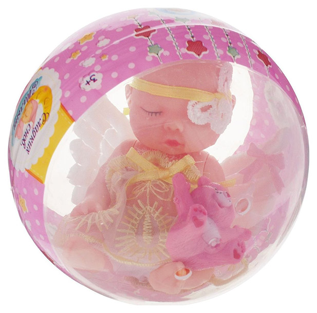 

1 TOY Мини-пупсик в шаре, с мишкой Т14147