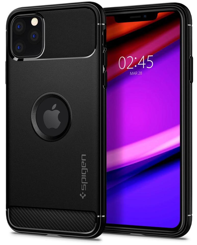 фото Чехол spigen rugged armor 077cs27231 для iphone 11 pro black