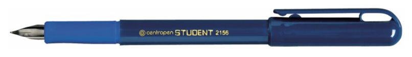 Перьевая ручка Centropen Student в блистере с двумя запасными баллончиками с чернилами