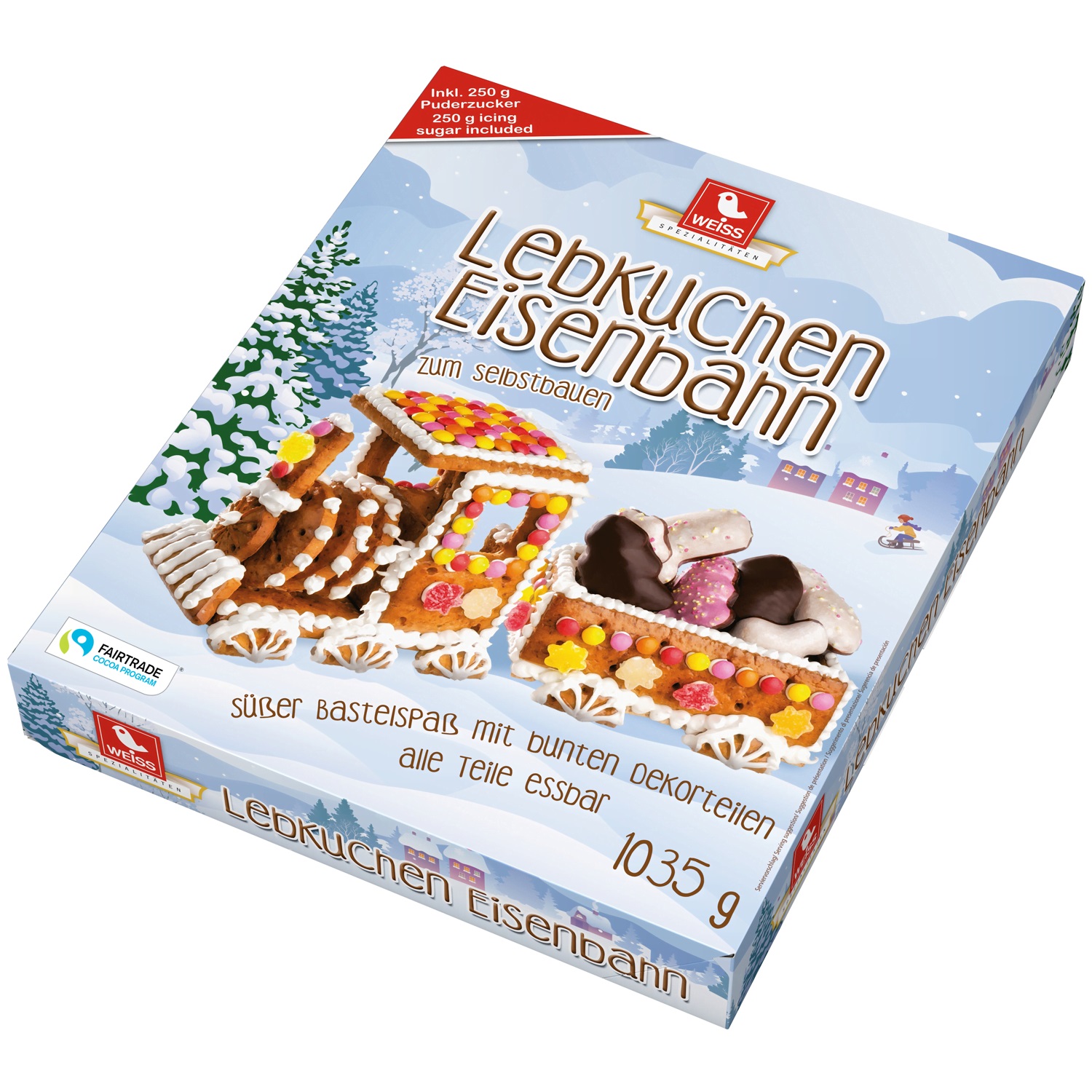 Набор новогодний Weiss Lebkuchen Eisenbahn Пряничный поезд 1035г