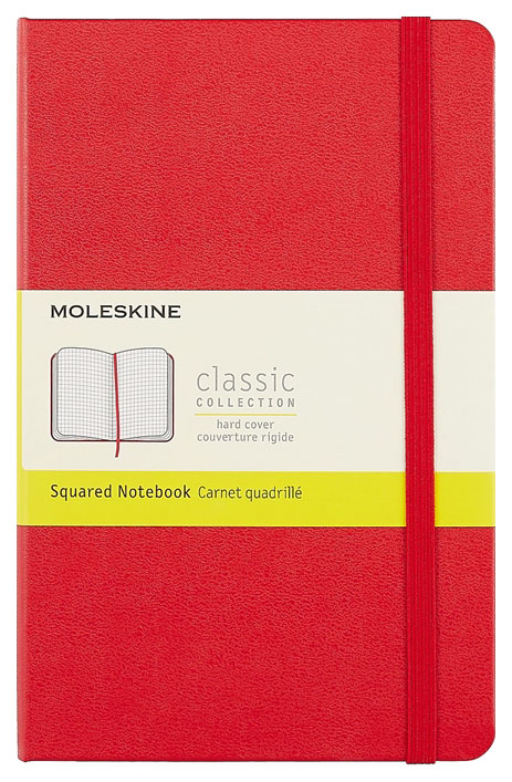 

Блокнот Classic Medium, 120 листов, в клетку, 11,5 х 18 см, красный