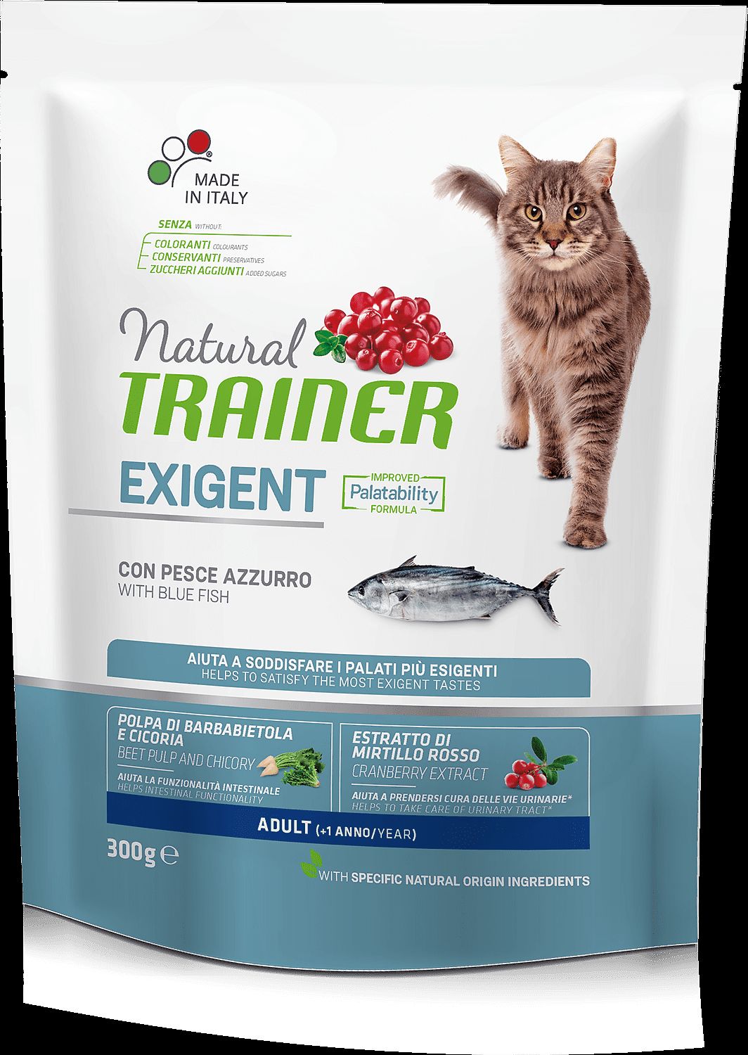 фото Сухой корм trainer natural exigent cat для привередливых кошек (300 г, океаническая рыба)